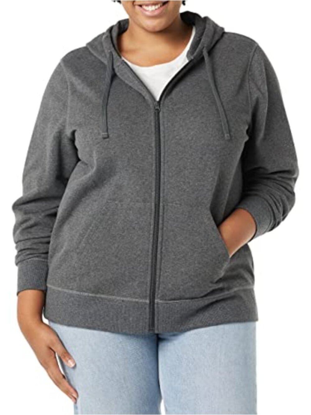 Women's Full-Zip Hoodie Brushed Back Fleece Classic Fit Everyday